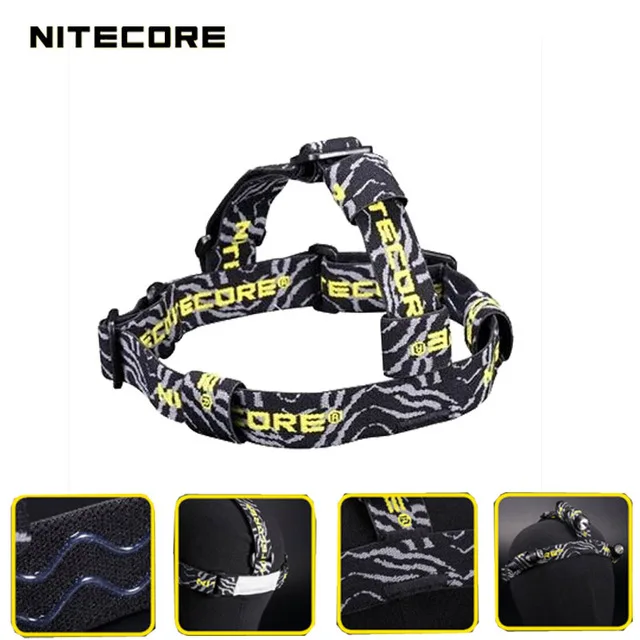 Новинка эластичный Противоскользящий нейлоновый ремень NiteCore HB02 черный для