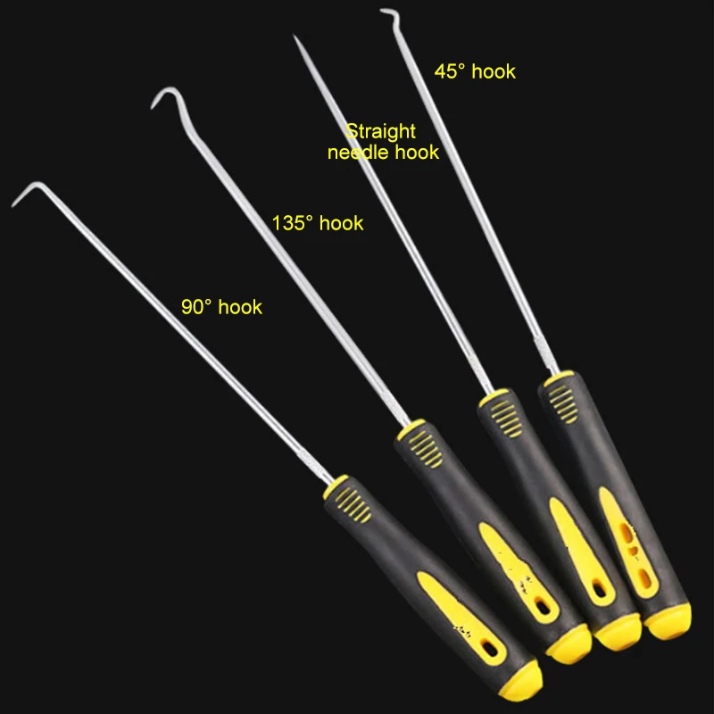 4Pcs 1Set Durable Car Hook Oil Seal O-Ring Seal Remover Pick Set Craft Hand Tool