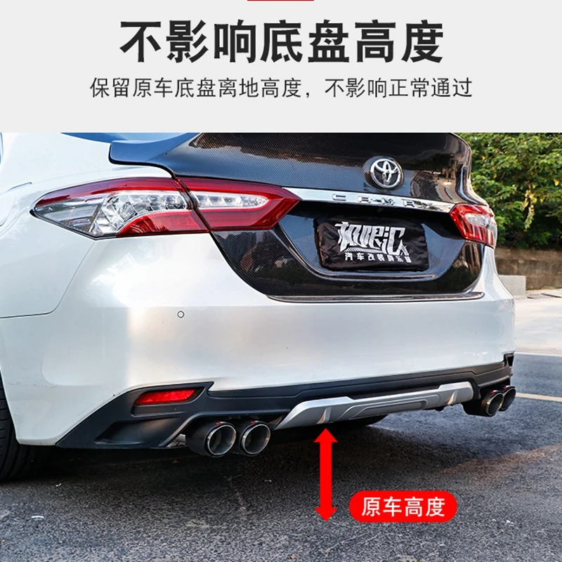 Высокое качество ABS краска 2 выхода автомобиля задний бампер спойлер, авто задний бампер диффузор Крышка для Toyota Camry