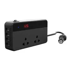 Inversores 200 w de Potência Do Carro Auto Inversor carro DC 12 v para AC 220 v com 4 Portas USB + 2 220 v Soquetes Divisor Carregador De Acessórios Do Carro