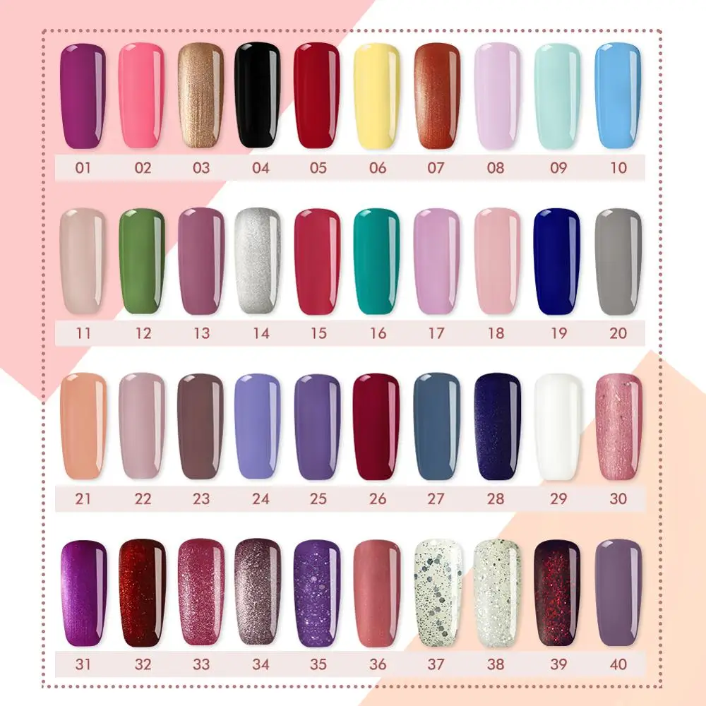 

COSCELIA UV Gel Nail Polish Set 40pcs/Set Soak Off Painting Gel For Nail Varnishes Permanent Nail Polish All For Nail Art Set