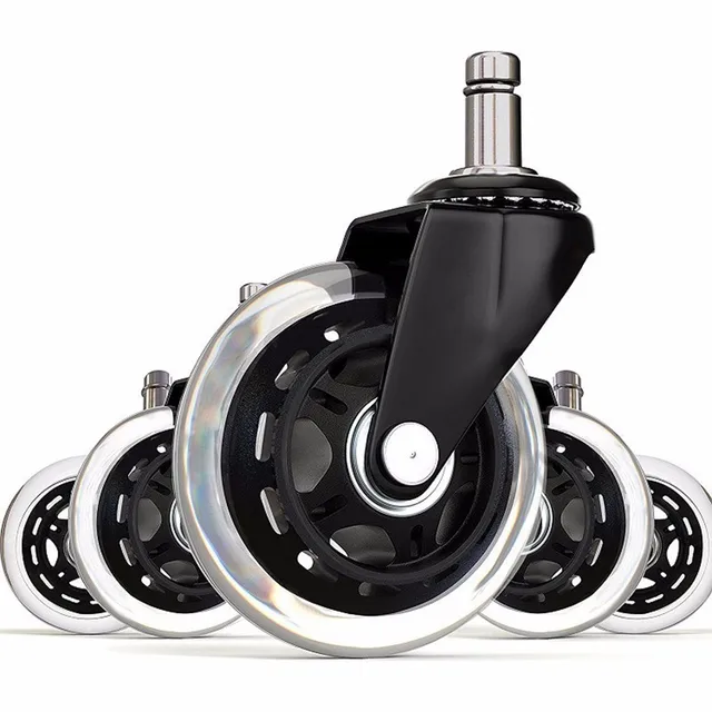 E-SPORT L33T Gummi-Räder Casters Stuhl Rollen blau3 ZollSatz 5 Stück