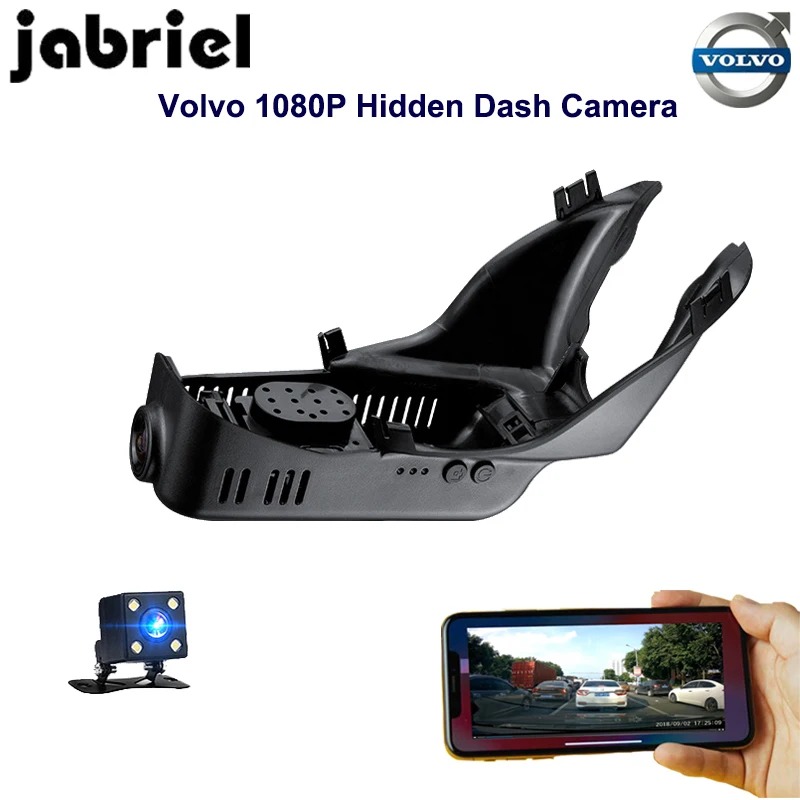 US $47.44 Jabriel Auto 1080p Car Camera Recorder Dvr wifi hidden Driving vehicle dash cam dual lens for volvo 2015 2016 2017 XC60 T4 T5