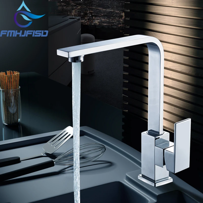 

Chrome Polished SUS304 Kitchen Faucets 360 Rotate Swivel Mixer Water Tap Single Handle Single Hole Kitchen Sink Water Faucet