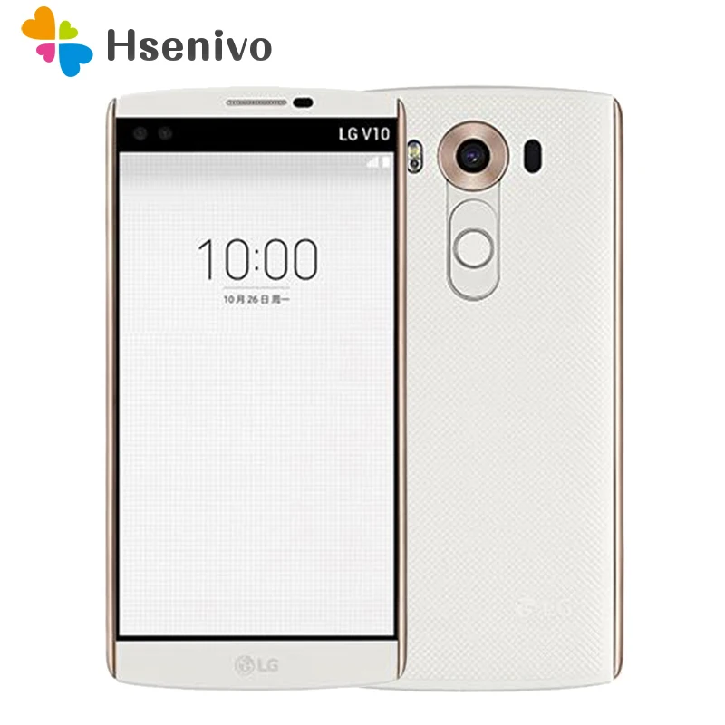 Разблокированный LG V10 H901 F600 5," 4 Гб ОЗУ 64 Гб ПЗУ один/две sim-карты 3 камеры телефон Восстановленный