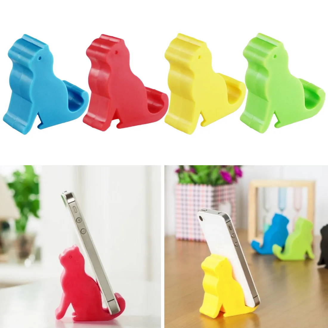 

Etmakit Hot Selling Cute Mini Cat Shape Phone Tablet Mounts Stand Holder Tool for iPhone