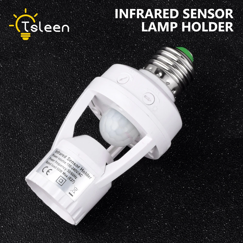 2/4 шт. 360 градусы 100-240 В ПИР Индукционная движения Сенсор ИК инфракрасный человеческое E27 розетка переключатель базы светодио дный держатель лампы свет лампы