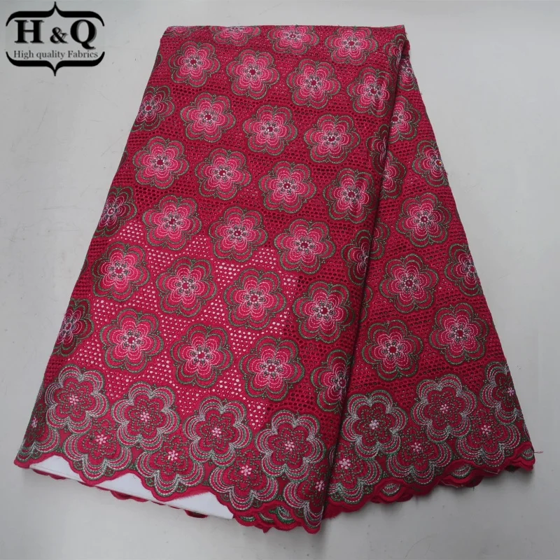 

Hot Seller Stone Ornament 5 yards African Dry Cotton Lace African Cord Lace Fabric 2018 High Quality for African Women