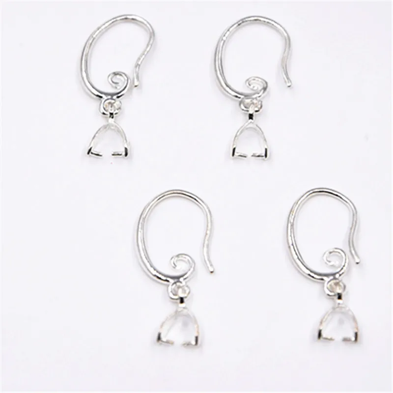 

Free HOT Wholesale 50pcs 925 Sterling Silver Hook Earring Earwire DIY Jewelry Finding Accessories Melon seeds clasp FY-17