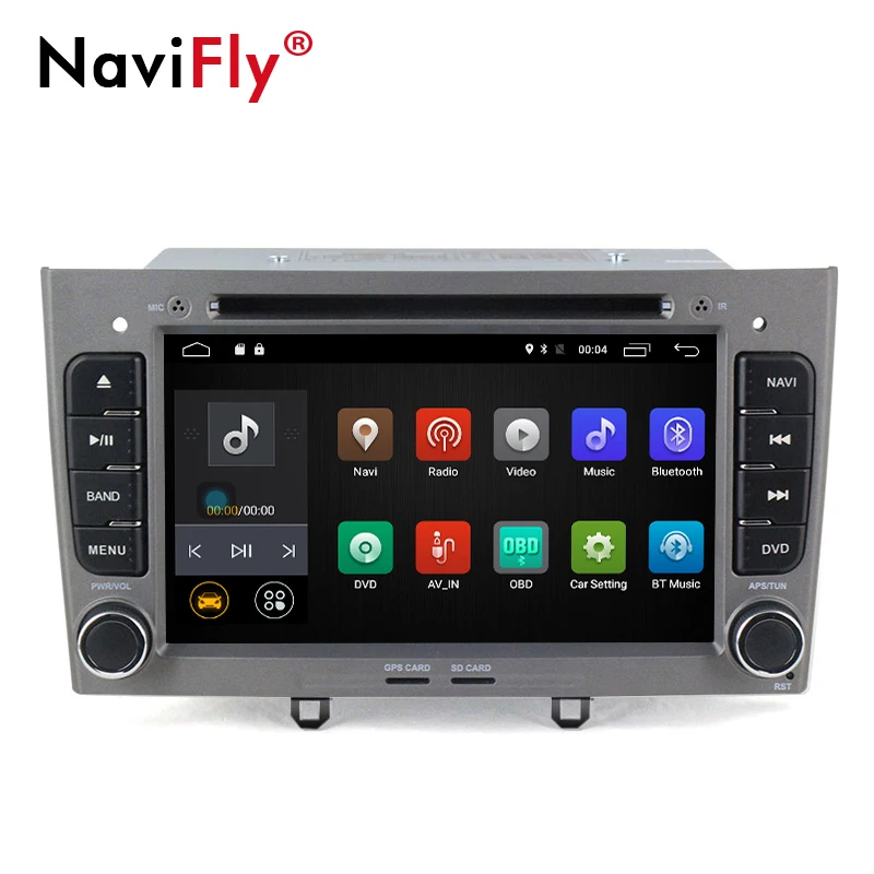 Flash Deal 2din Quad Core  Android8.1 Car radio GPS Player For Peugeot 408 308 wifi 4G LTE bluetooth DVD GPS 2G RAM  support OBD2 DVR DAB+ 2
