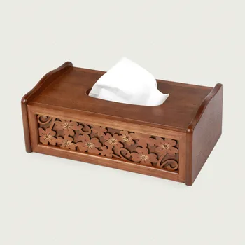 

Chinese Classical Wooden Tissue Box Wood Vintage Removable Tissue Storage Boxes Carved Wooden Boxes for Living Room