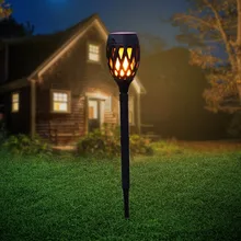 Солнечный свет пламени мерцающие, светодиодные фонари водонепроницаемый 51 светодиодный s лампа для сада двора GHS99