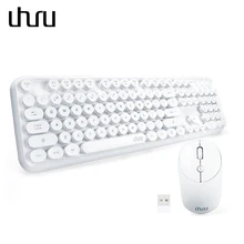Uhru беспроводная клавиатура и мышь, комбинированная круглая клавиша, Офисная игровая клавиатура, 1600 dpi, мышь с usb-ключом для компьютера, ноутбука Mac