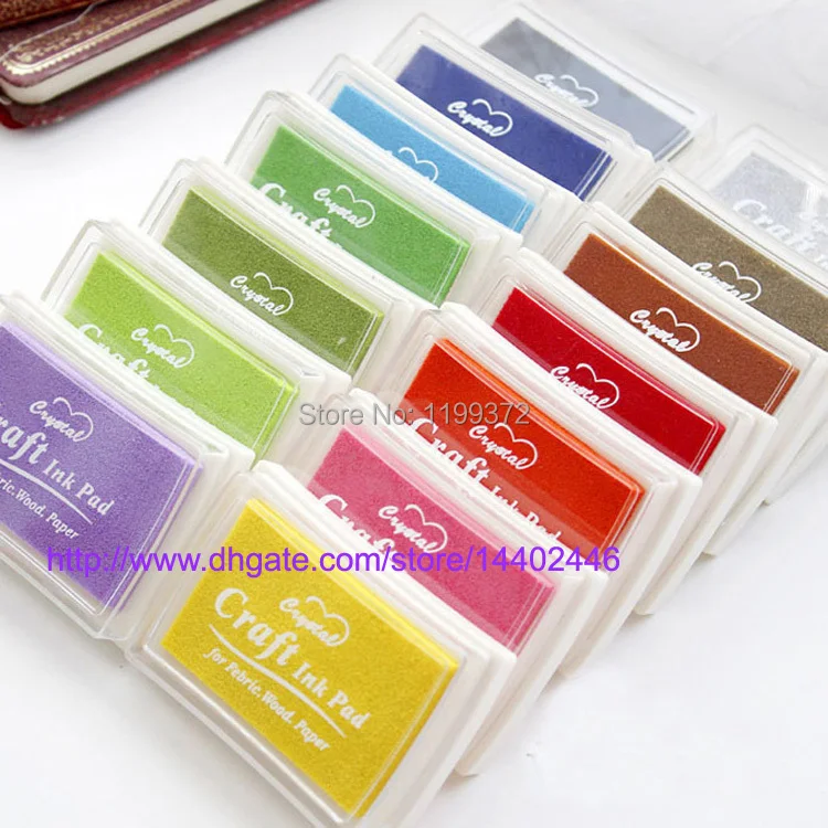 

DHL Free Shipping 500pcs Multi Color 15 colors DIY Work Oil Gradient Stamp Set Big Craft Ink Pad Inkpad Craft Paper