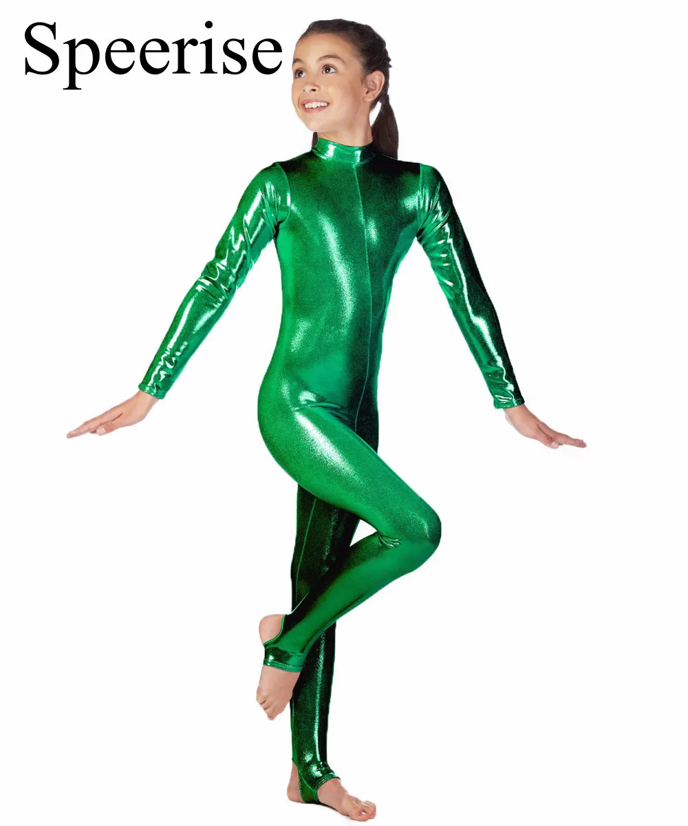 

SPEERISE Toddler Sleeveless Leotard Boys Ballet Bodysuit Shiny Metallic Gymnastics Short Spandex Tank One-piece Unitards for Kid