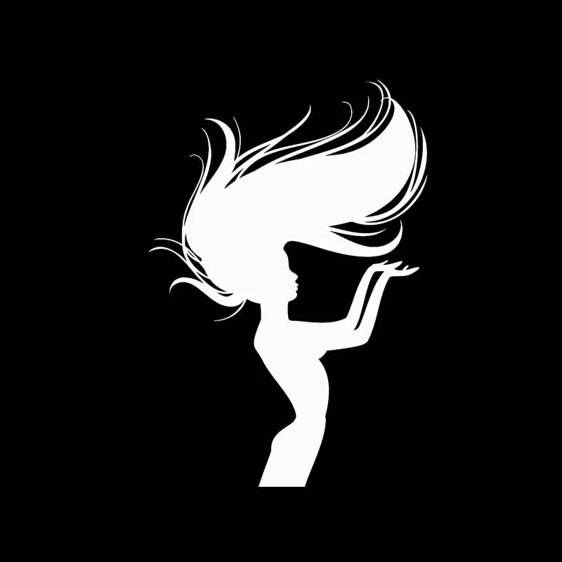 YJZT 8 9*13 см Виниловая наклейка Smart Girl молитвенная за ветер черная/серебряная