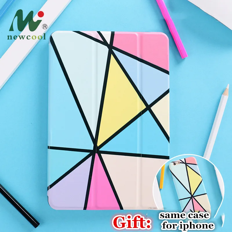 В виде геометрических фигур Чехол-книжка на магнитной застежке Чехол для iPad Pro 9,7 11 air 10,5 10,2 12,9 Air2 Mini23 4 5 планшет чехол для нового iPad 9,7
