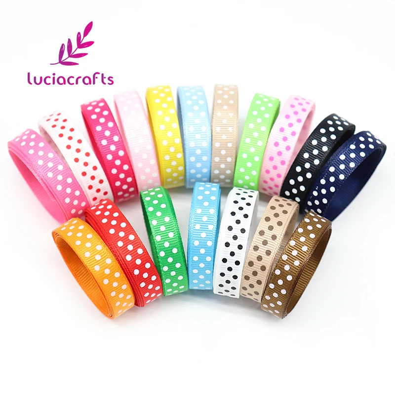 

Lucia crafts 5yards/lot 3/8" 10mm Printed Grosgrain Ribbons Handmade Trim Sewing Accessories DIY Headwear Material S0102