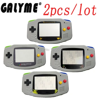 

2PCS/lot Brand New Gray Color Multi-Model Replacement For GameboyAdvance Game Advance Housing Boy Shell Cartoon Screen Lens