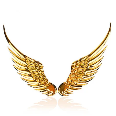 Free Shipping Car Styling 3d Alloy Metal Angel Hawk Wings Emblem
