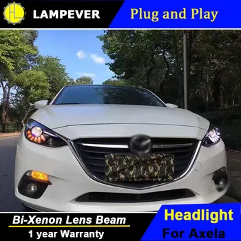 

HLC Car Styling for 2014-2016 Mazda 3 Axela LED Headlights Mazda 3 Axela LED Lens Double Beam H7 HID Xenon bi xenon lens