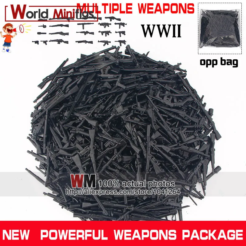 1 Набор DIY Военная серия Swat полицейское оружие пакет армия кирпич оружия для