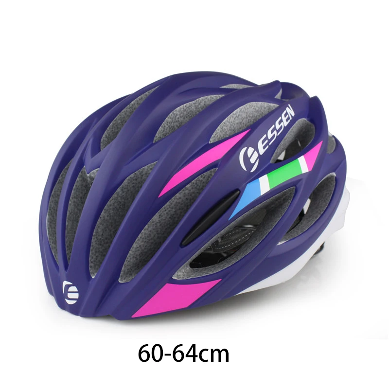ESSEN мужской велосипедный шлем в литой ультралегкий велосипедный дорожный MTB Защитная шапка умный Шлем Женский велосипедный гоночный шлем casco ciclismo - Цвет: dark blue 60-64cm