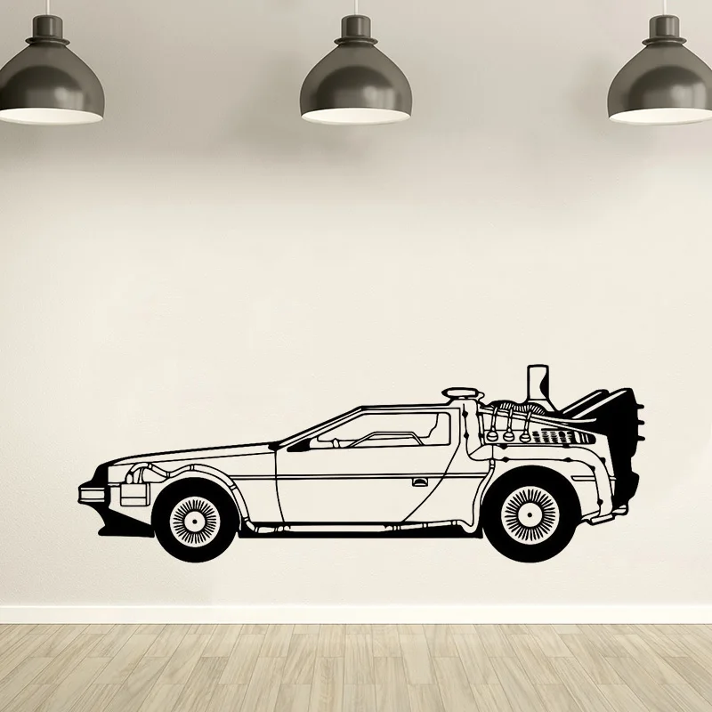 

Back to the future Car Wall Decal Art Vinyl Sticker For Kids Room Removable Bedroom Decor Livingroom Home Decoration Poster W022