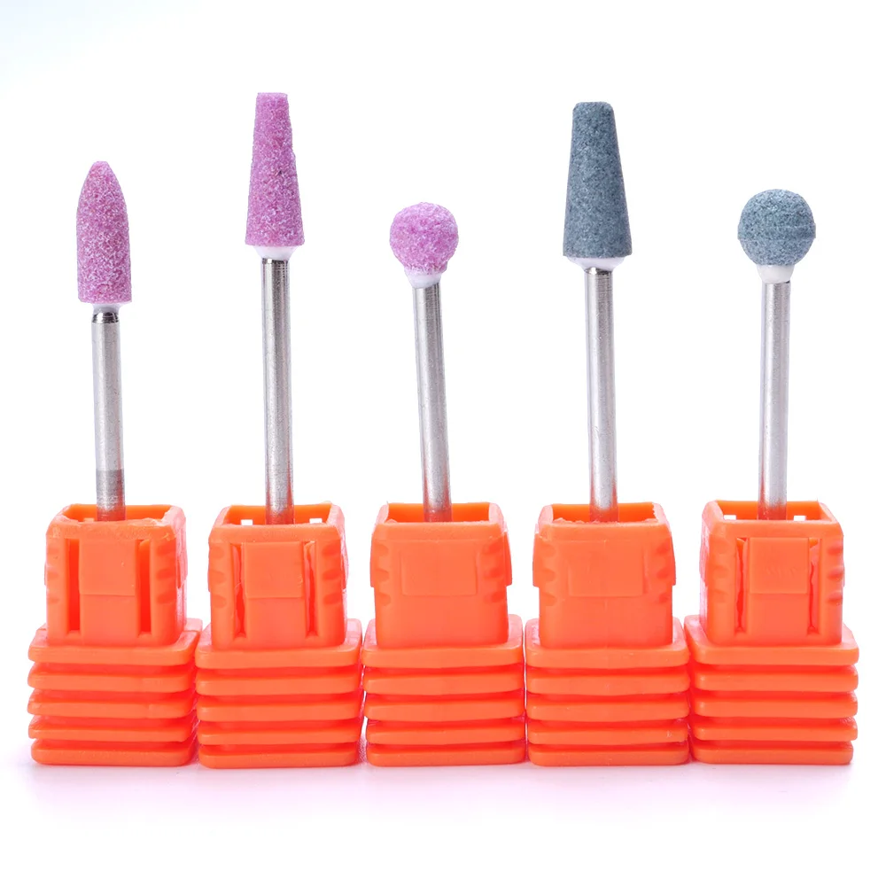 1PC Pink Ceramic Stone Nail Drill Bit 3/32" Rotary Burr Cuticle Clean