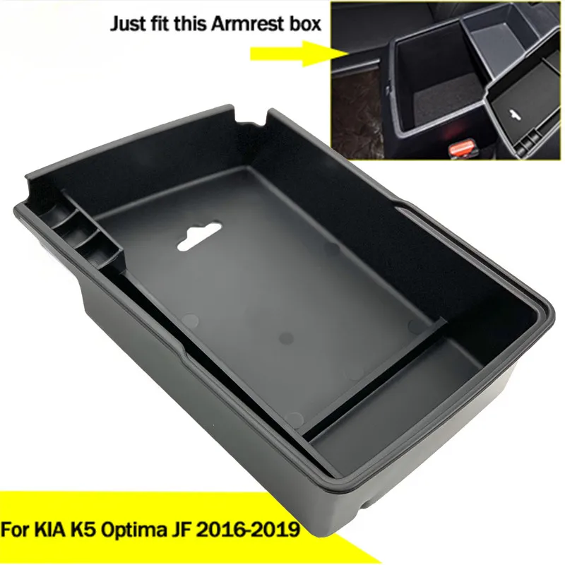 Автомобильный подлокотник коробка для хранения KIA K5 Optima JF центральная консоль держатель перчаток Органайзер лоток - Название цвета: 2016-2019
