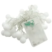 Jiguoor питание от аккумулятора 5 м 30 светодиодный шар Сказочный свет на открытом воздухе Рождественская Свадебная Рождественская вечеринка Декор