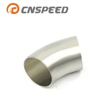 CNSPEED 1 шт 2 ''51 мм/60 мм/2,5'' 63 мм/3''76мм 201 нержавеющая сталь 90 градусов изгиб локоть трубы YC101154