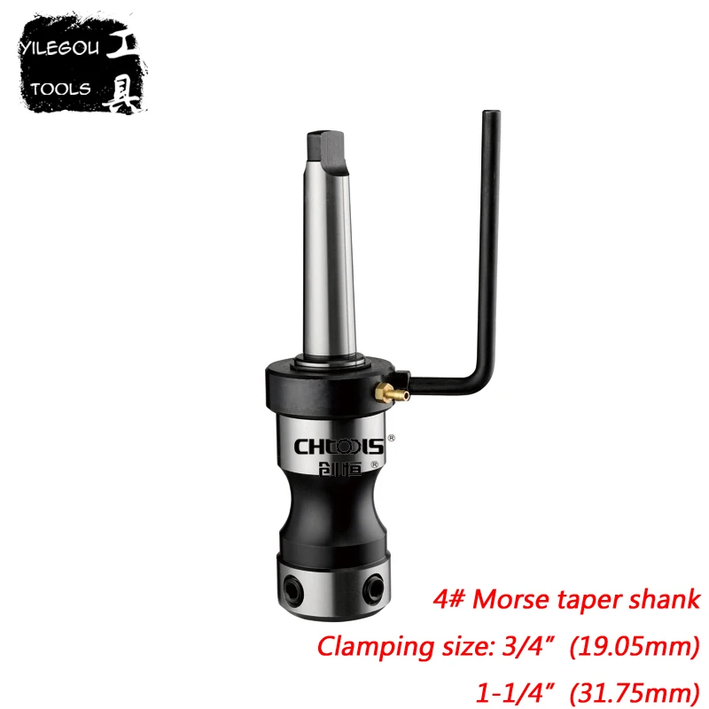 

4# Morse Taper Shank Clamping Size 3/4", 1-1/4" Arbor With Morse Taper, Clamping With Screws For Magnetic Drill, Interal cooling