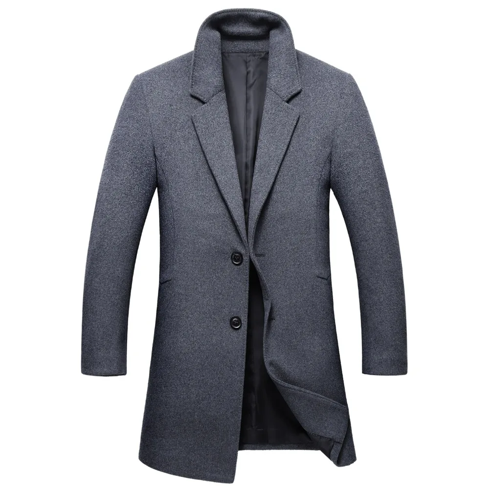 Shanghai-Story-2018-Winter-Slim-Single-Breasted-Mens-Peacoat-Business ...