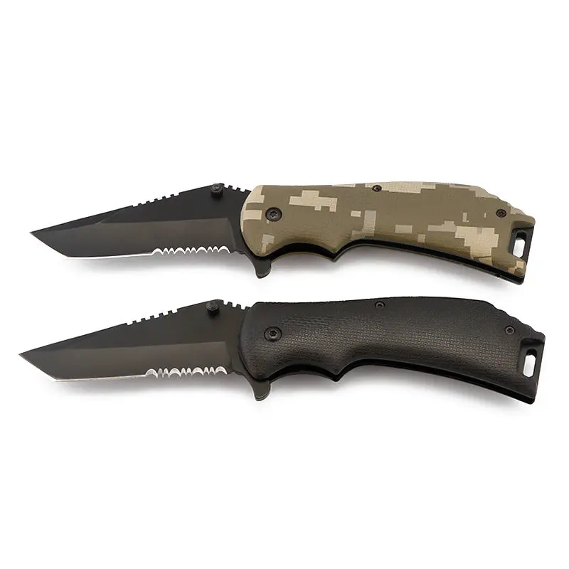titanium tactical folding knife ABS handle outdoor camping hunting survival rescue edc tools (3)