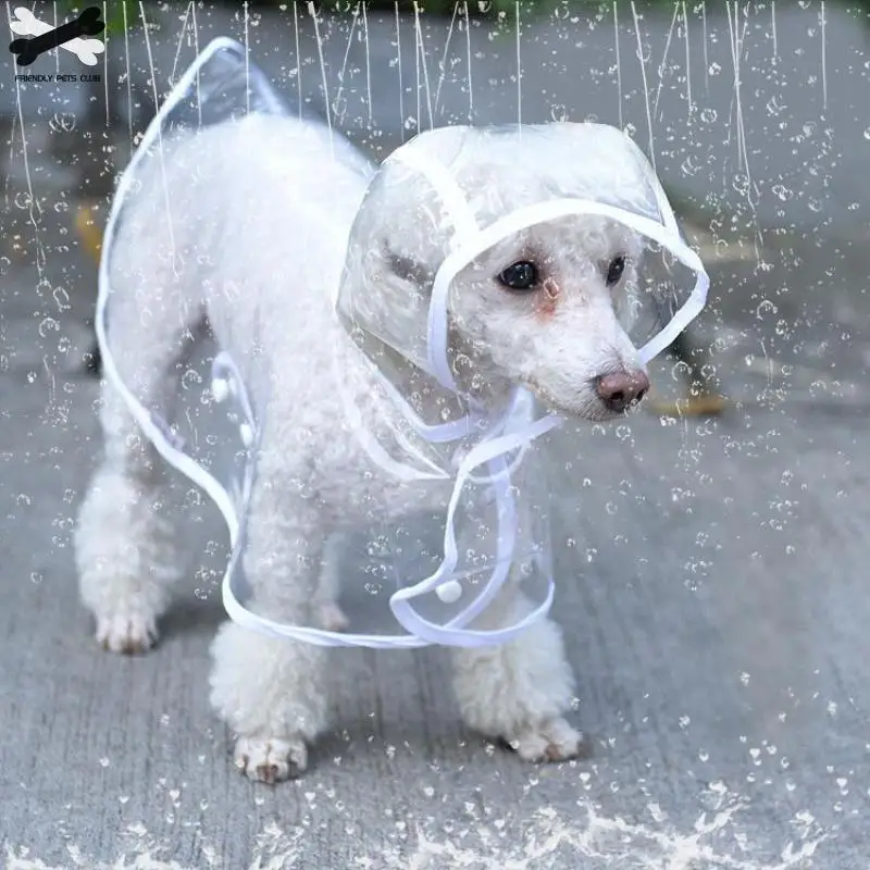 

1pc Waterproof Dog Raincoat with Hood Transparent Pet Dog Puppy Rain Coat Cloak Costumes Clothes for Dogs Pet Supplies 23