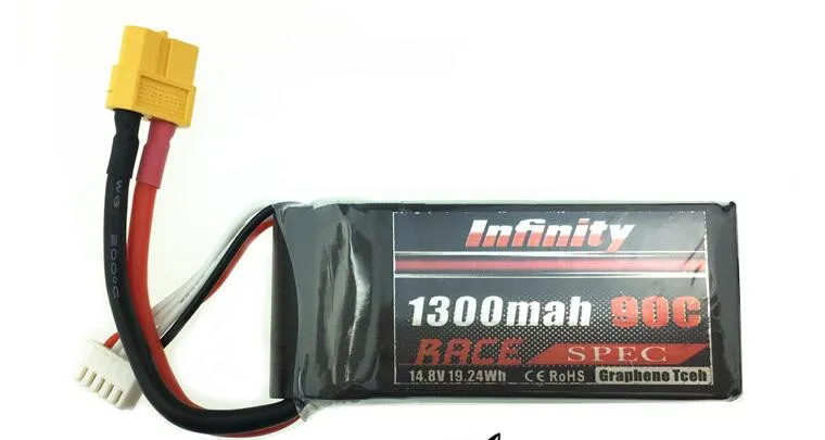 Infinity 3S 4S 11,1 V 14,8 V 1300mAh 45C 90C 110C Графен LiPo батарея SY60 XT60 T Разъем для RC Quadcopter Рамка часть