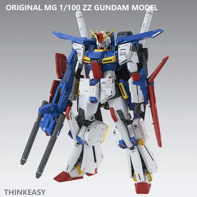 Japaness оригинальный Gundam MG 1/100 модель ZZ GUNDAM Freedom Destroy панцири Unchained мобильный костюм дети игрушечные лошадки с держателем