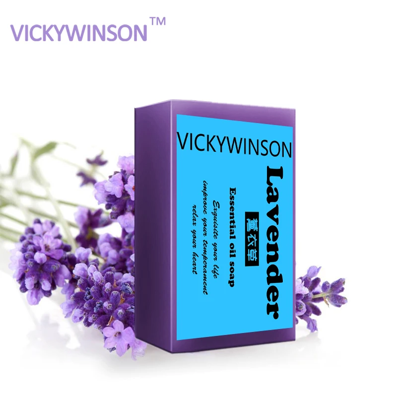 VICKYWINSON натуральное эфирное масло лаванды Отбеливающее мыло ручной работы для