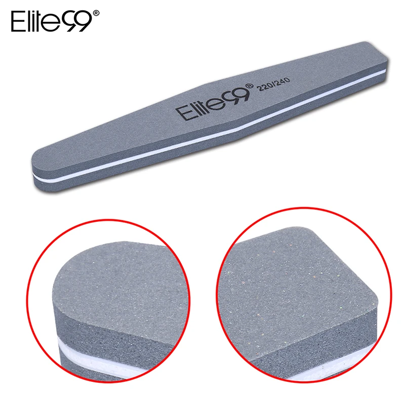 

Elite99 1PC Nail Files Sanding 220/240 Curve Nail Art Gray Sanding File Bar for Nail Art Tips Manicure Accesssories