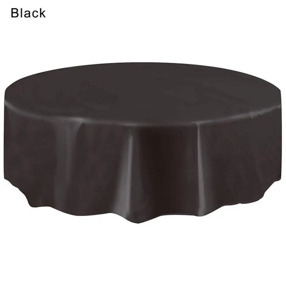 Disposable Table Cover Large Plastic Circular Round Table Cover Cloth