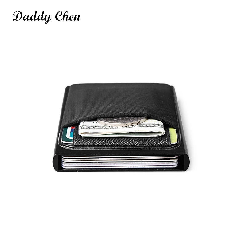 Кошелек Daddy Chen алюминиевый RFID автоматический идентификационный держатель для