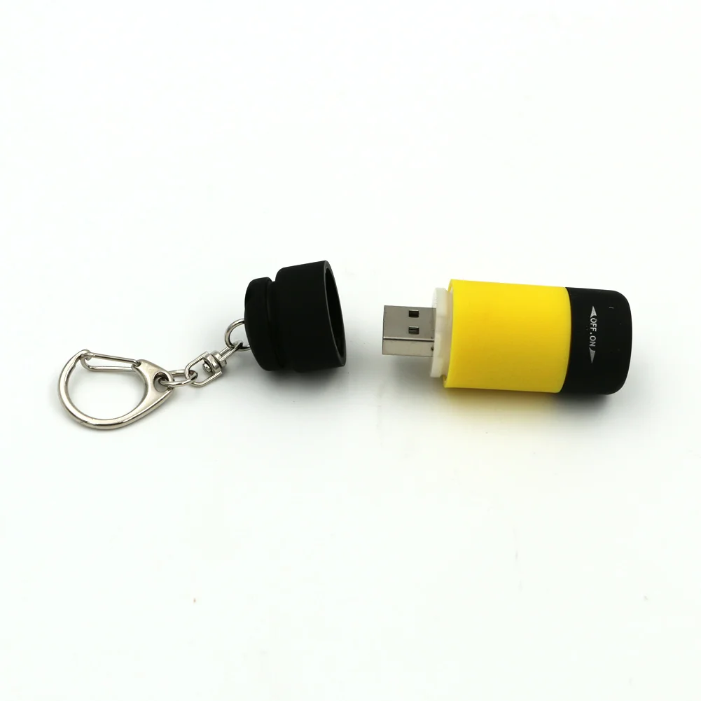 Высококачественный мини-фонарик Micro USB Перезаряжаемый брелок светодиодный фонарик для работы Ночная лампа брелок Linternas 6 цветов