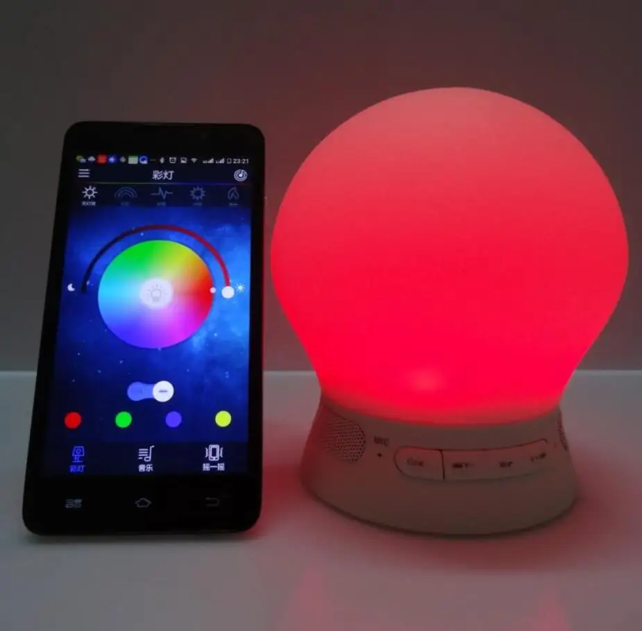 Мягкая силиконовая Светодиодная лампа с Bluetooth динамиком сенсорное управление