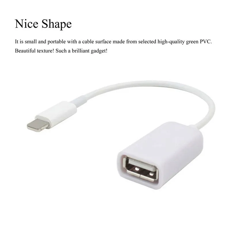 

USB OTG Phone Adapter Cable for iPhone Connect to Headphone with USB Flash Disk Phone Mobile Phone OTG Data Adapter
