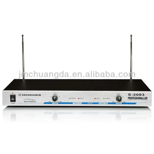 VHF Частотный диапазон двухканальный головной микрофон Беспроводная