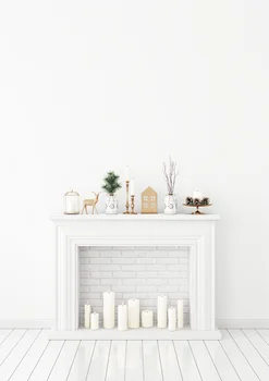 

LIFE MAGIC BOX White Wall Fireplace Backdrops Children's Photography Background for Photo Studio