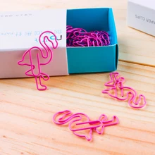 

Pink Flamingos Cute Clip Creative Color Customization Clips Office Accessories Paper Clips Papel Paper Flamingo Paper Clip