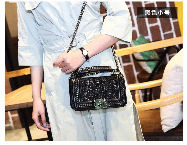 Роскошные сумки женские дизайнерские сумки с блестками квадратная сумка Новая мода диагональная цепь сумка Мини Портативная сумка на плечо