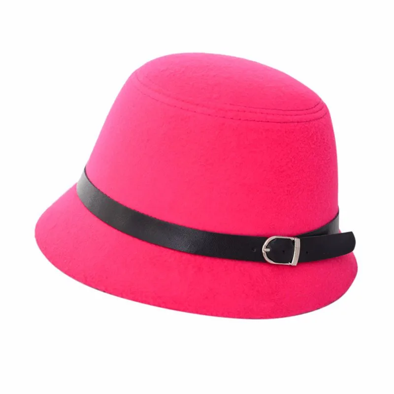 Винтажная Женская шляпка Женская шерстяная фетровая котелок с широкими полями шляпа многоцветная пляжный зонтик Кепка с покрывалом